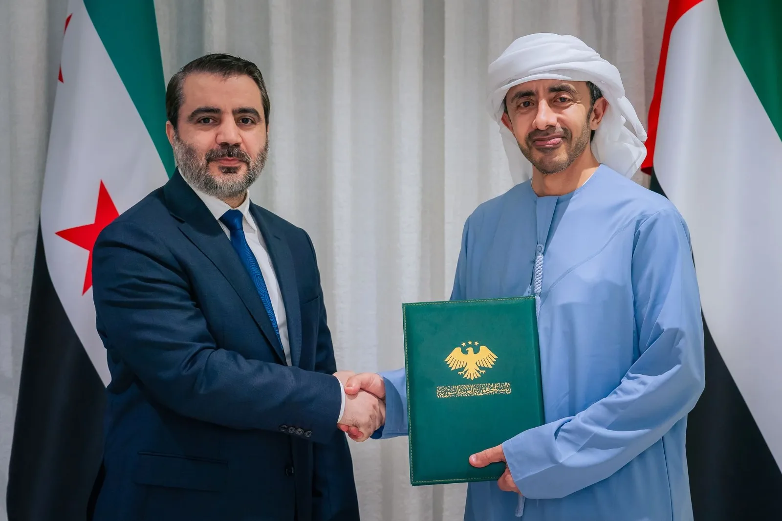 الإمارات وسوريا تبحثان التعاون المشترك وتدينان الاعتداءات الإيرانية
